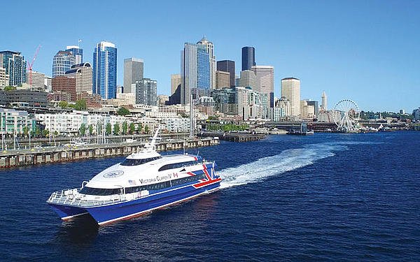 Hochgeschwindigkeitsfähre Victoria Clipper IV in Vancouver.