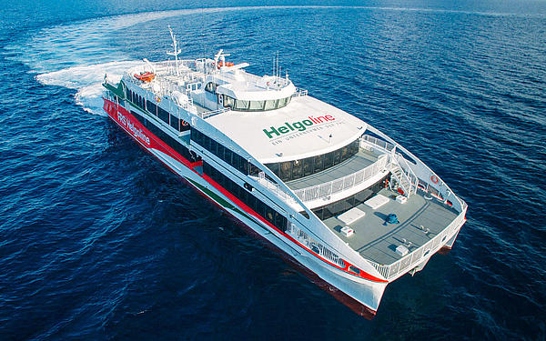 Aerial view of the HSC Halunder Jet.