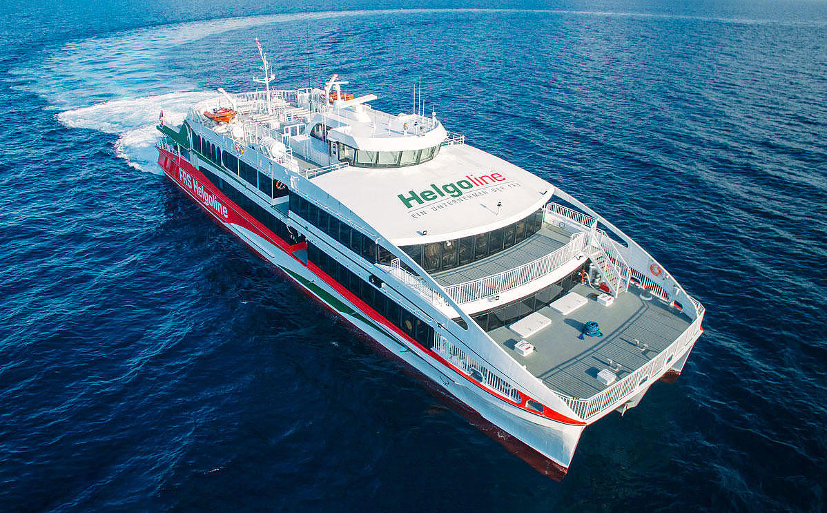 Aerial view of the HSC Halunder Jet.