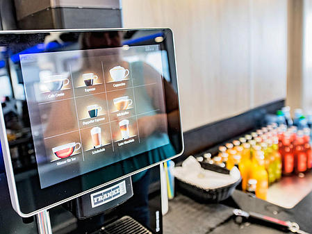 The coffee maker on the Halunder Jet.