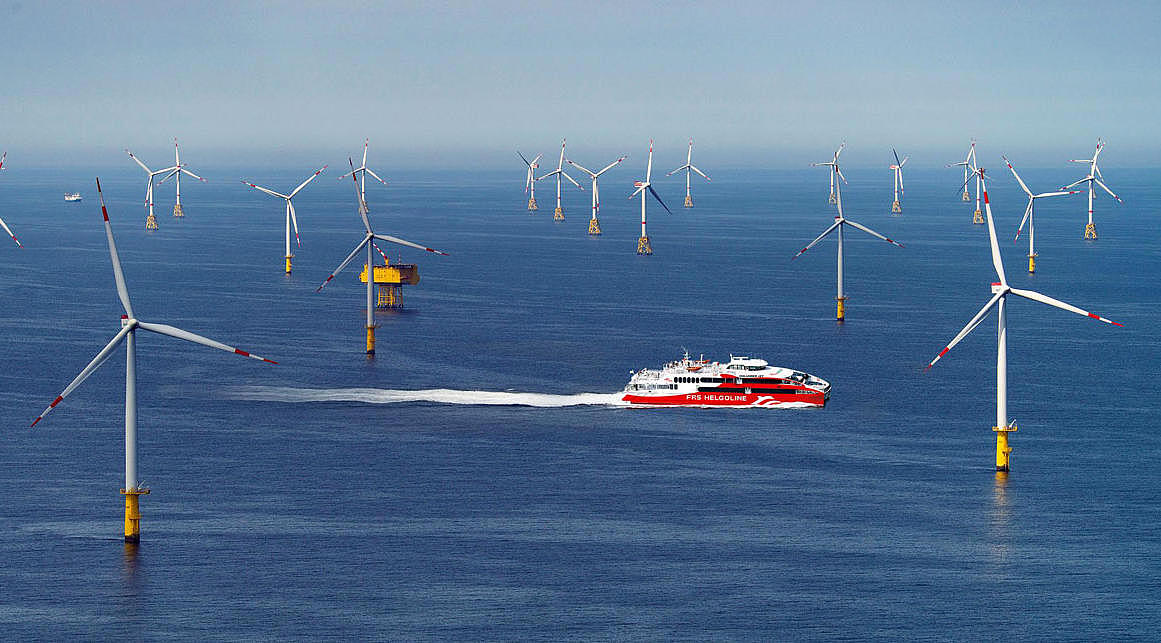 The FRS Halunder Jet offshore.