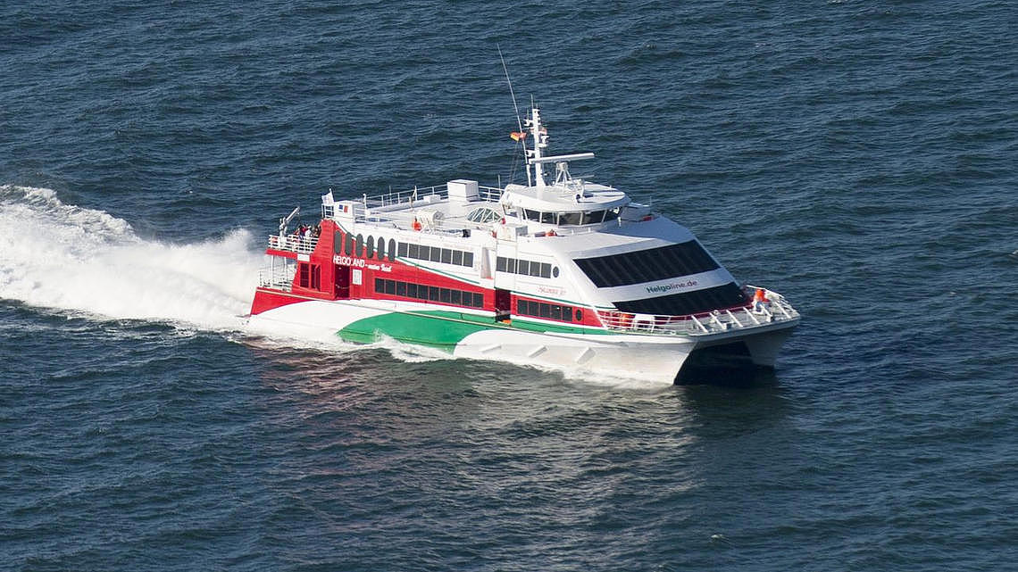 The former Halunder Jet from starbord and front.