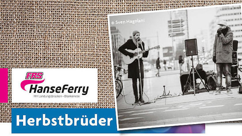 Plakat der Band Herbstbrüder für FRS HanseFerry.