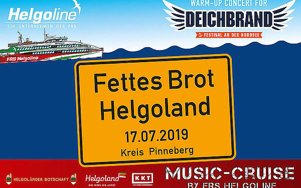 Poster Fettes Brot Music-Cruise on Heligoland.