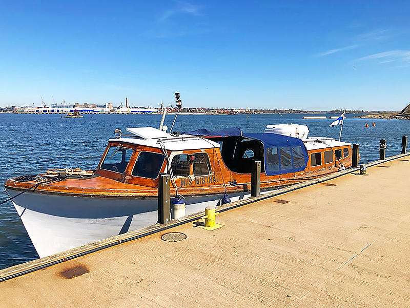 The passenger ship "Mistral" at pier.