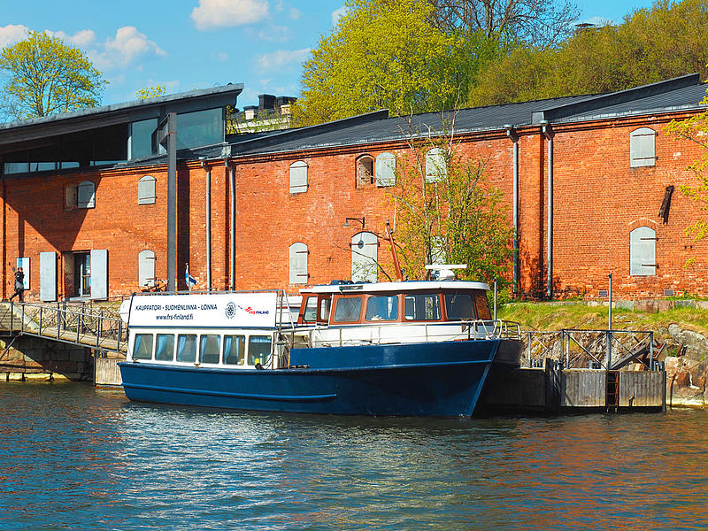 The passenger ferry "Wellamo" at pier.