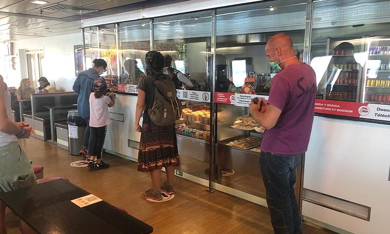 Passengers on the FRS Kattegat.