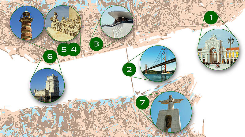 Route round tour tagus river.