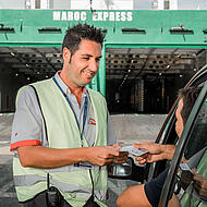 Ticketservice-Mitarbeiter von FRS Iberia.