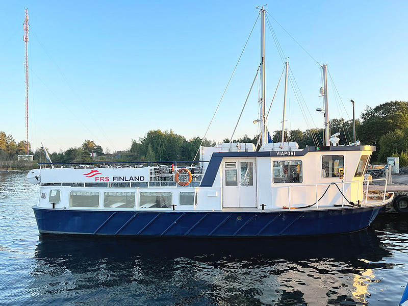 The passenger ferry "Viapori" from starboard side.