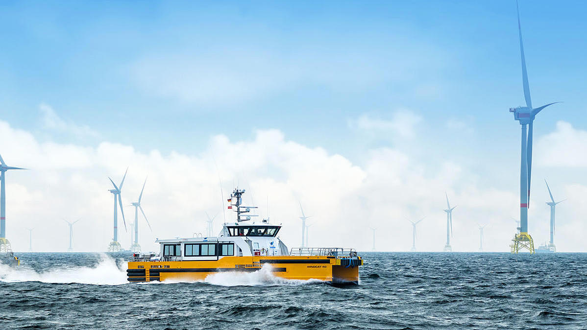 Windcat in an offshore wind farm.