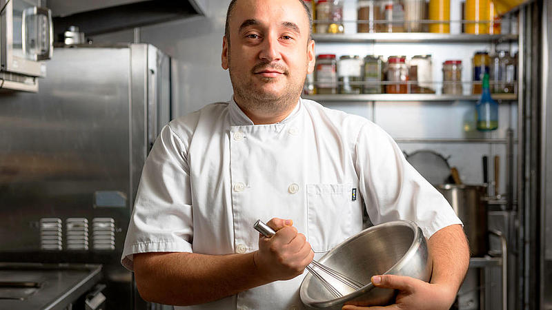Cook working in the galley.