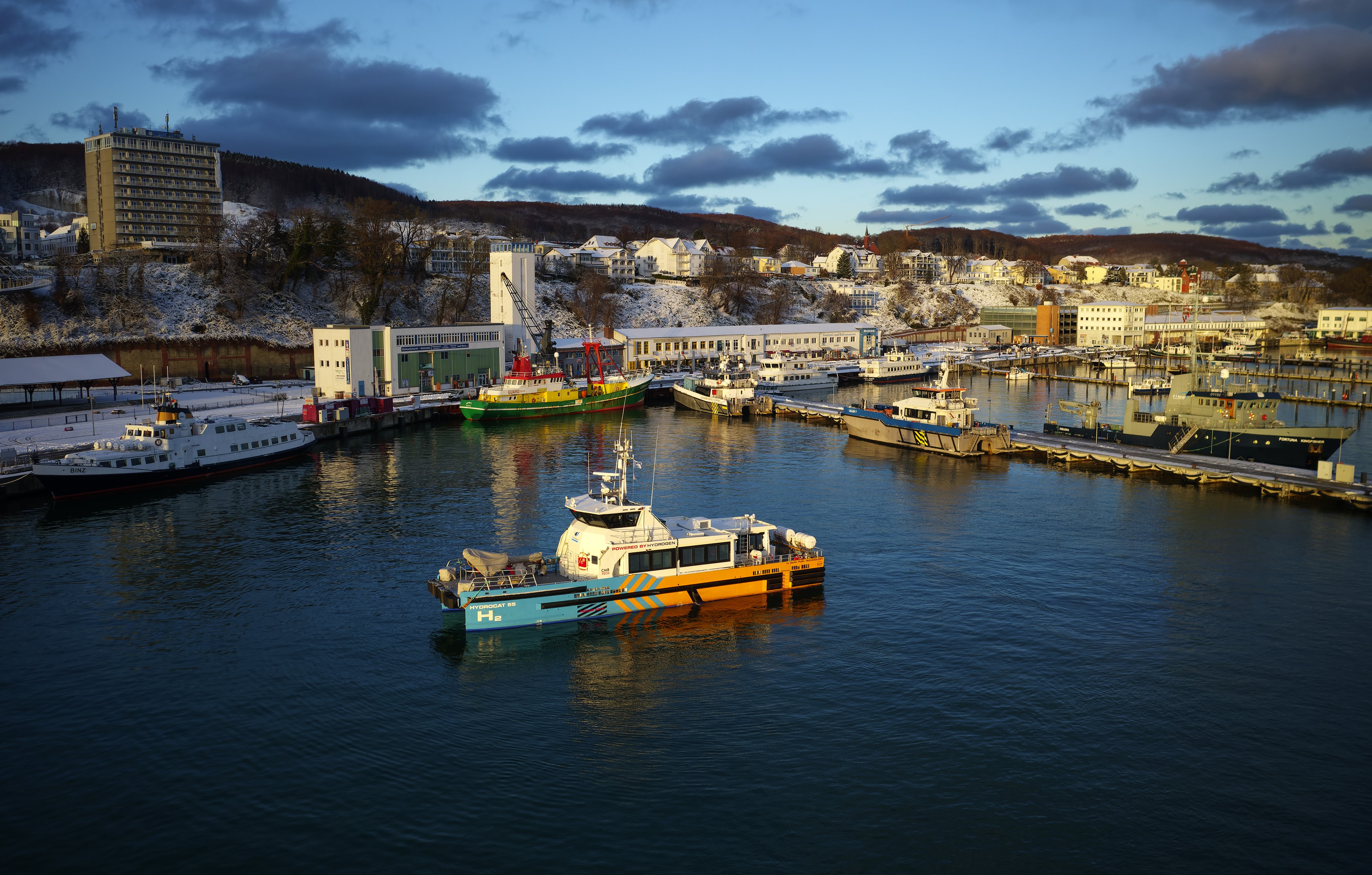 Hydrocat 55 in the city harbor of Sassnitz