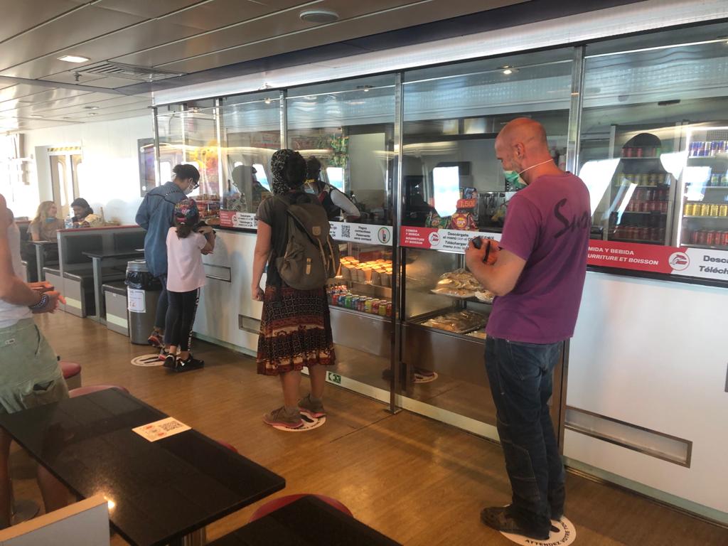 Passengers on the FRS Kattegat.