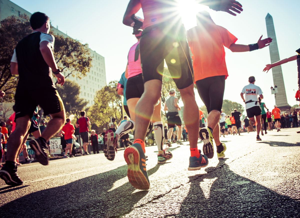 FRS employees run a marathon in the summer.
