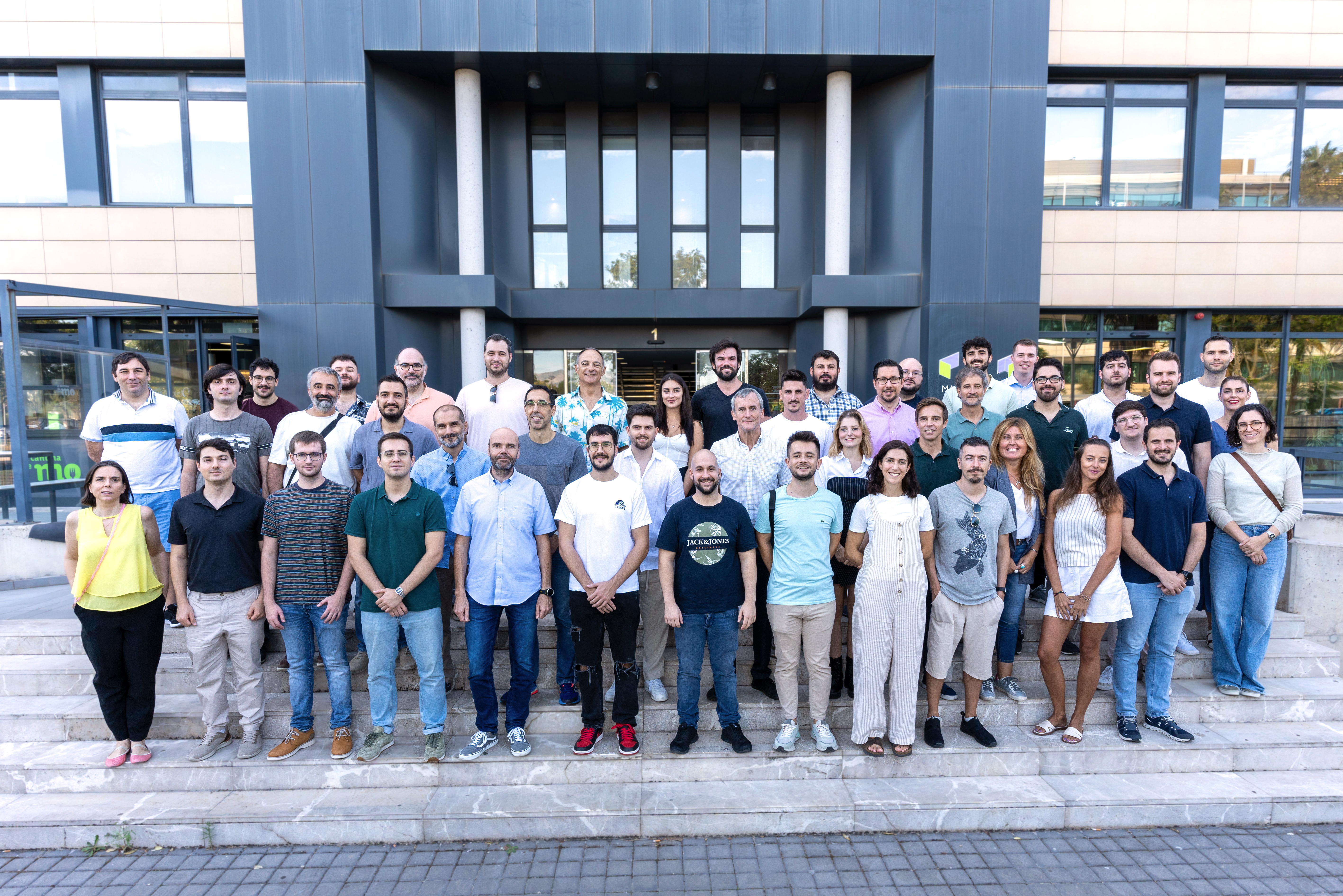 FRS Systems Mallorca Team in front of the office